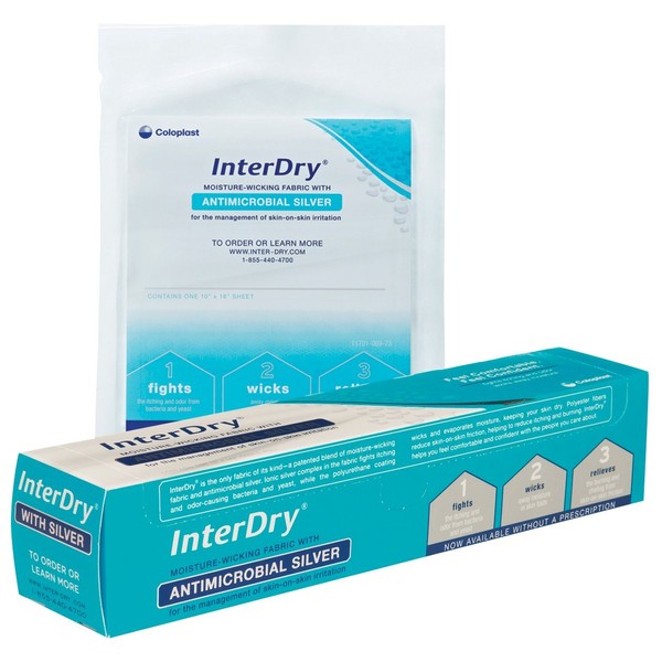 DSS Coloplast InterDry Textile with Antimicrobial Silver Complex 10" x 36" (1Each)