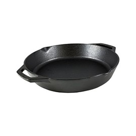 Lodge 12 Inch Pre-Seasoned Cast Iron Skillet - Dual Assist Handles - Use in the Oven, on the Stove, on the Grill, or Over a Campfire - Black