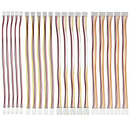 Cermant 20pcs XH2.54MM 2PIN 3PIN 4PIN 5PIN Double End Female and Male Connector Extension Cord Terminal Connector Electronic Wire Cable 200mm Compatible with JST XH
