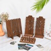 Jerify 4 Pieces Wood Necklace Display Holder Wood Plank Necklace