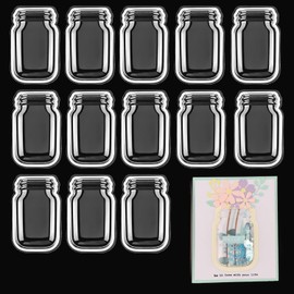 BAOFALI 20Pcs Bottle Jar Dimensional Shaker Sizes 1-3/4"x 3" Diameter for Card Making Cards,Plastic Clear Puffy Shaker Covers Shaker Window Blister Paper Crafting Card Making Arts Projects Crafts