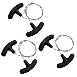 3 Pcs Mini Wire Saw 70 cm Stainless Steel Rope Saw Emergency Survival Cable Gear Pole Saw Outdoor Tools for Camping Hunting Hiking (Black)