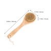 VICASKY Body Scrubber Bath Brush with Wooden Handle Soft Bristle