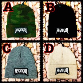 MEGADETH BLACK BEANIE ( OR CAMO, GREY, BEIGE )  NECKLACE