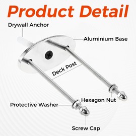 FECTOP 8Pcs Skateboard Wall Mount, Aluminum Skateboard Hanger Deck Display Wall Mount with One Screw Holes for Skateboard Horizontal and Vertical Display