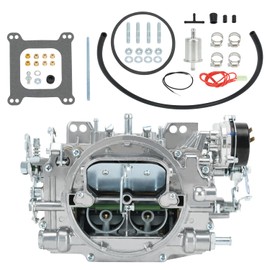 SJDYYMX 1406 600 CFM 4 Barrel Carburetor w/Electric choke Compatible with Silverado Corvette Mustang Mercury GMC Pickup Truck Square Bore Carburetor (Non-EGR)