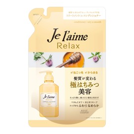 Kose Je L'aime Relaxing Hair Conditioner (Airy & Smooth) Refill, 12.2 fl oz (360 ml), Fluffy and Smooth Cat and Tangled Hair, Treatment, Floral Honey Scent, Refill, 12.2 fl oz (360 ml) x 1
