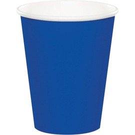 Club Pack of 240 Cobalt Blue Disposable Paper Drinking Party Tumbler Cups 9oz.