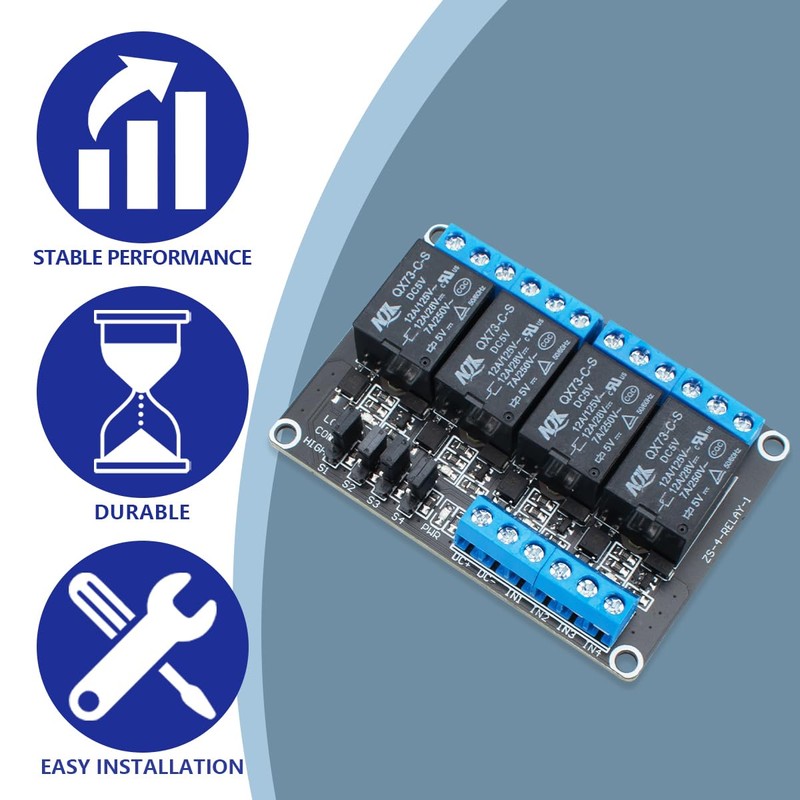 Innfeeltech 2pcs DC 5V Relay Module 4 Channel Relay with