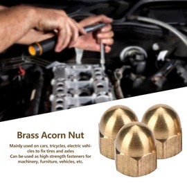 Dome Cap Nut ,Acorn Hex Nut Acorn Dome Cap Nuts Acorn Hex Cap Nut Brass Acorn Nut Kit Dome Head Cap Hex Nuts Set Vehicle Fasteners M3-M12 for Bolts Screws (M5 20PCS)