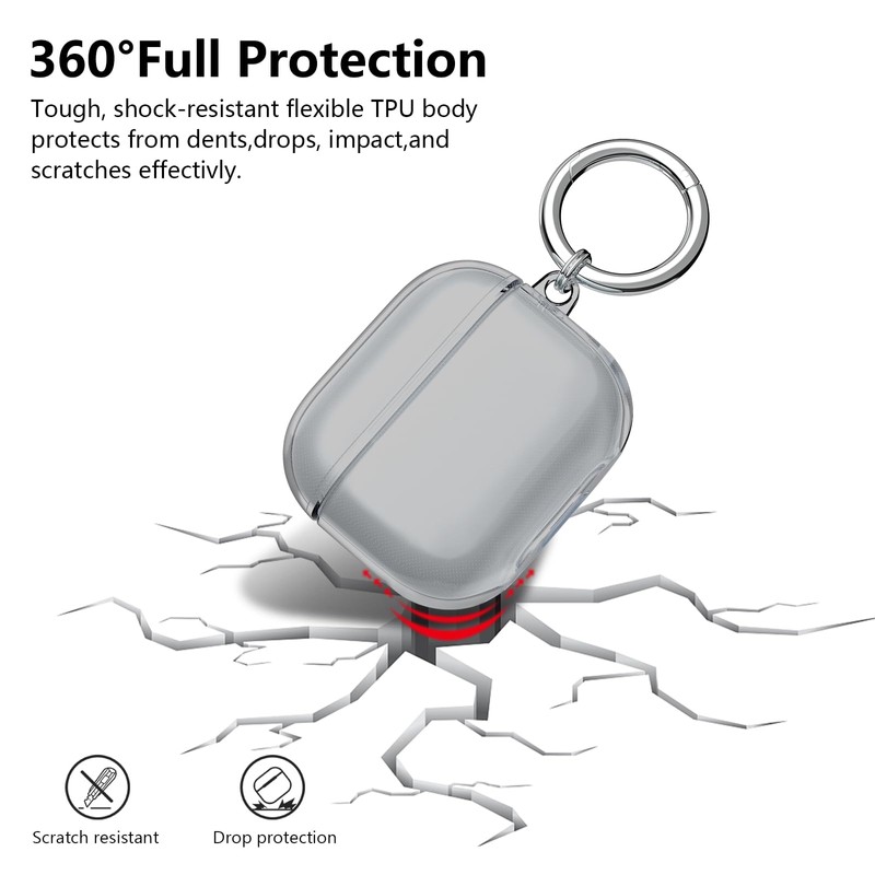 Frylaa Compatible with Airpods 3 Case Clear Pinks, Soft TPU