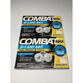 Combat (2 BOX-NEW) Combat Max 2 in 1 Ant Bait Station TOTAL 8 STATIONS