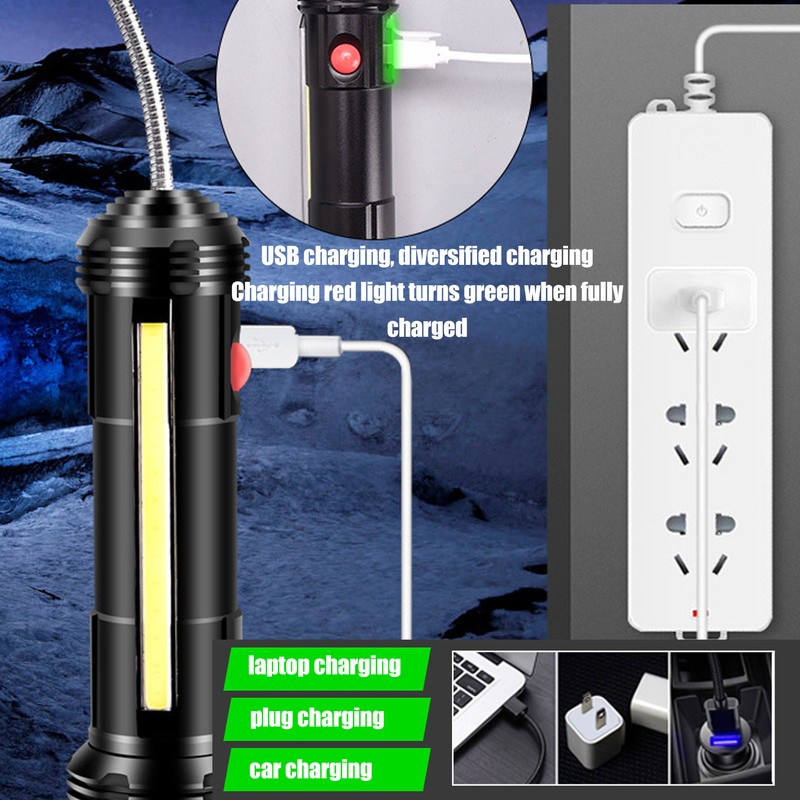 Magnetic Barbecue Grill Lights with Side Lamp Zoomable Water and