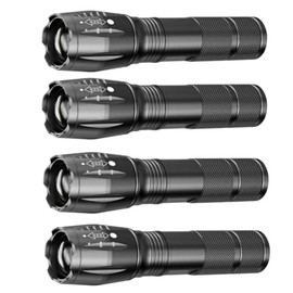 Vitaltac Flashlight Tactical Elitetac Advanced Technology Water & Shock Resistant Ultra Bright, No More Stumbling in The Dark, 4 Pcs