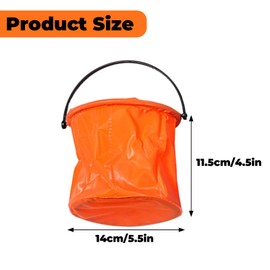 4Pcs Lightweight Foldable Pail Bucket Practical Collapsible Water Pot Waterproof Folding Bucket with Handle Useful Foldable Water Bucket for Painting Supplies, Camping, Fishing