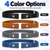 Unisex 3cm Elastic Fabric Belt for Jeans and Pants, Invisible-Style