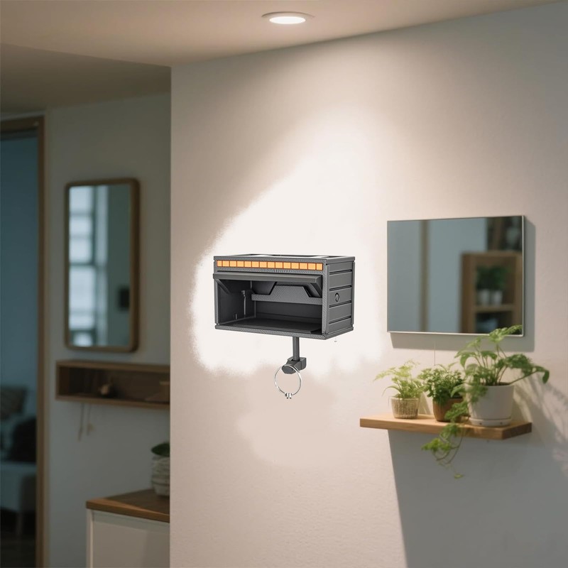Car Garage Key Holder with Opening Door, Wall Mount Key