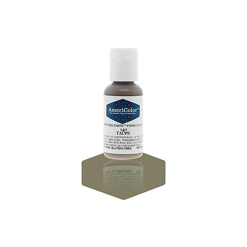 AmeriColor, Taupe, 0.75 Ounce Bottle, Soft Gel Paste Food Color