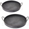Hipiwe Set of 2 Industrial Style Metal Iron Serving Tray