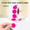 PARLAIM 1000 Pack, Fluorescent Pink Dot Stickers 1 inch Round