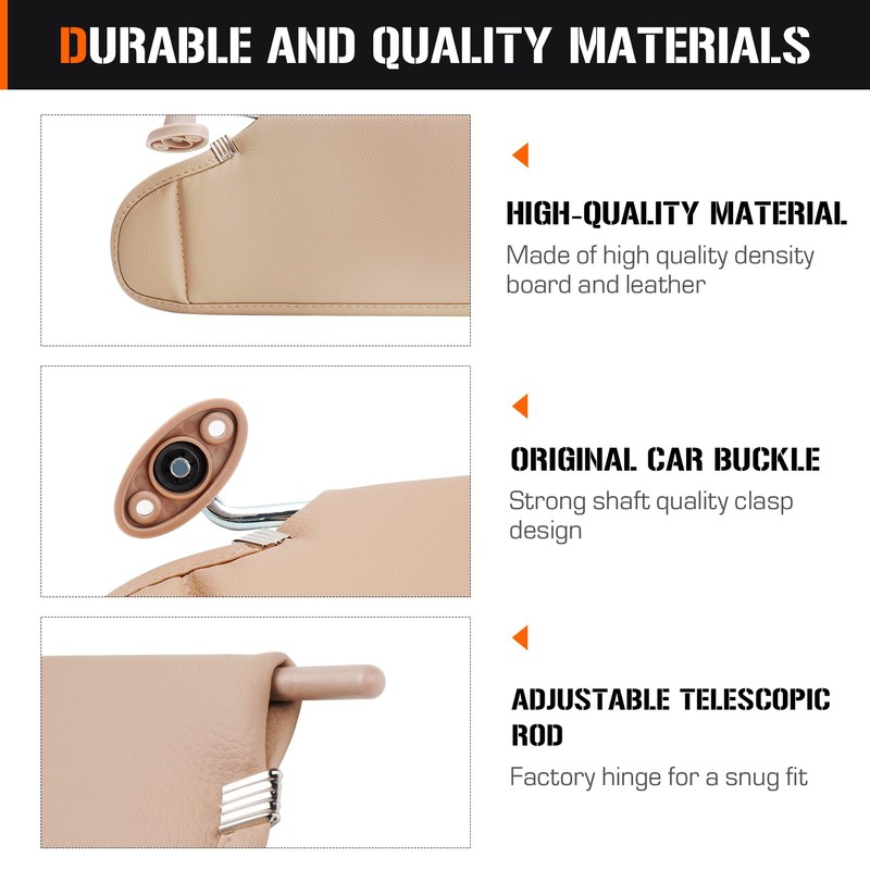 Sun Visor for 1997-2002 Jeep Wrangler & TJ, Right Passenger