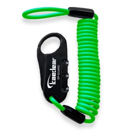 Kaedear SP_GUARD Type-wire KDR-LK31 Motorcycle Wire Lock, Compact, Dial Lock, Key Anti-Theft, Helmet, Seat Back, 0.2 inches (4 mm), Curl Cord, 59.1 inches (1500 mm), Memory Foam