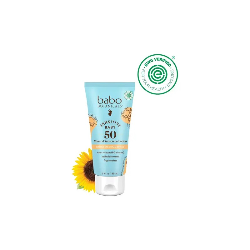 Babo Botanicals Sensitive Baby Mineral Sunscreen Lotion Spf5