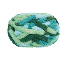 Hilo de felpilla de punto grueso para tejer a mano, manta súper suave grande jumbo (verde mixto)