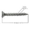 M4 Wood Screws Zinc Plated Silver Long 1 inch (0.16"