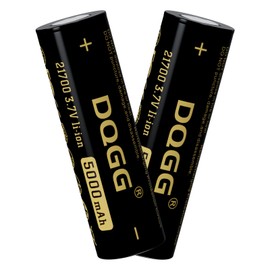 PAOWANG 21700 Rechargeable Battery 3.7Volt 5000mAh Flat Top 2 Pack Lithium Batteries for Headlamp Flashlight