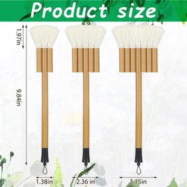 Marspark 3 Pcs Watercolor Brushes Set Hake Paint Brush #1#3#5 Synthetic Goat Mixed Hair Artist Art Supplies with Carbonized Bamboo Handle for Watercolor Paint