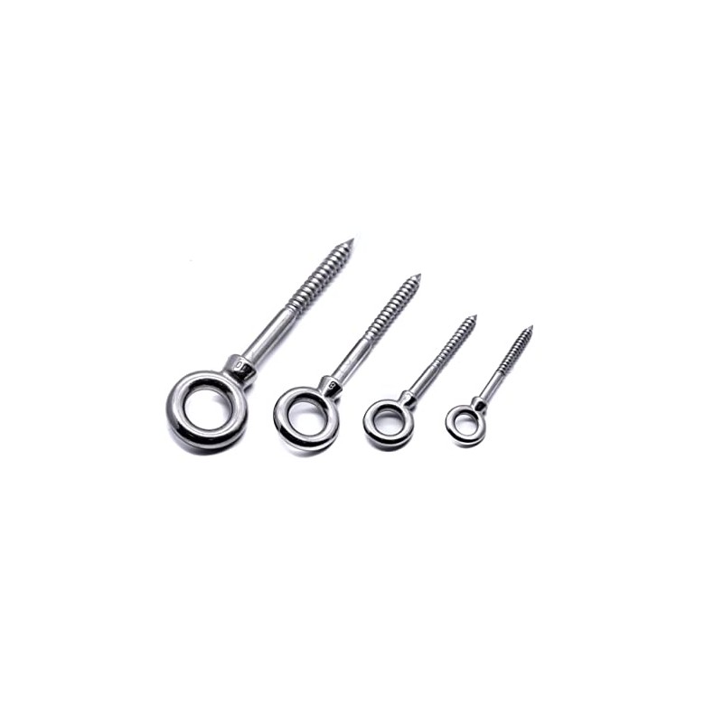 Stainless steel woodscrew eye bolt A4 316 marine grade lifting