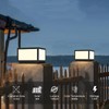 Skyglow Outdoor Solar Lamp Post Cap Light, Stainless Steel LED