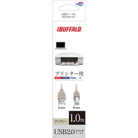 バッファロー iBUFFALO USB2.0ケーブル1.0m アイボリー BSUAB210IV