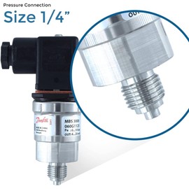 Heavy Duty Pressure Transmitter Transducer Thread with 4-20mA for Industrial, Hydraulic Applications & HVAC Model: MBS 3000 (1/4, 0-2.5bar)