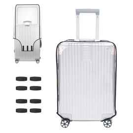 AYNKH 20-30 Inch Travel Luggage Cover Wheel Protector, Clear PVC Waterproof Trolley Protective Set, Suitcase Accessories for Business Trip Daily Using, Anti Friction & Tear Resistance