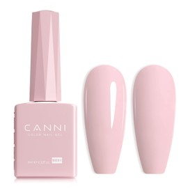 CANNI Light Pink Gel Nail Polish, 1Pcs Baby Pink Gel Polish Soft Pale Pink Color Nail Polish Gel High Gloss Soak Off U V Gel Nail French Nail Manicure Salon DIY