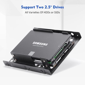 Cysslogy 2.5 to 3.5 Mounting Frame Dual SSD Hard Drive Frame for Any 2.5 SSD or HDD