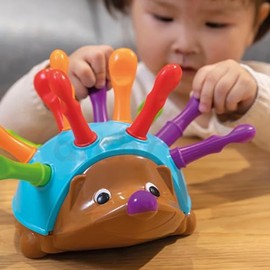 Archy Juguete Didactico Bebe Habilidad Motriz Fina Motoras Educación Temprana Clasificación de Colores y Contar para Encajar de Erizo Puercoespin Juguetes Sensoriales Montessori Preescolares (WZ101)