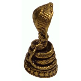 Purpledip - Figura de latón en miniatura rara, serpiente cobra enrollada: estatua coleccionable con mano de obra muy fina detallada (12699E)