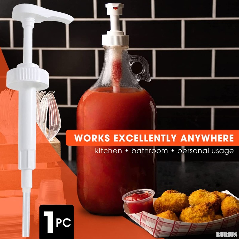 1 Gallon Pump Dispenser - Leak-Proof Pump for Gallon Jug