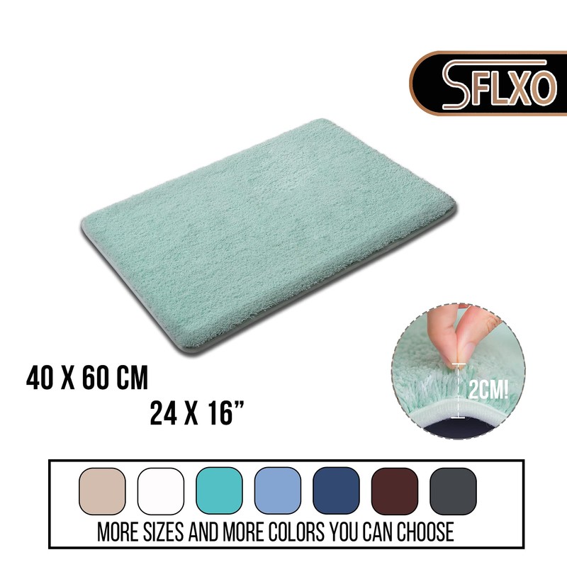 SFLXO 60cm x 40cm Non Slip Bath Mat Machine Washable