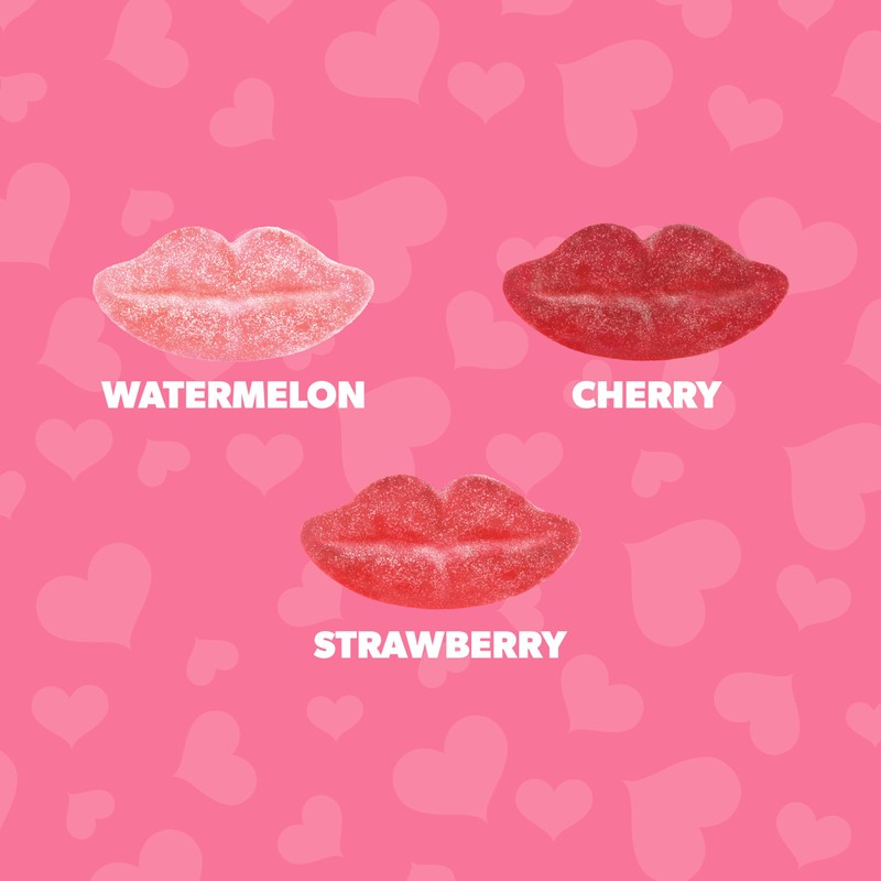 Jelly Belly Valentine Sour Pucker Lips 2.8 oz Grab &