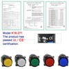 16MM Momentary Push Button Switch 12VDC LED Light Round Head