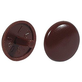 Gedotec Furniture Cover Caps Cherry Wood Screw Covers Plastic Screw Cap Round | H1123 | Closure Plugs for Head Hole PZ2 | Diameter 12 x 2.5 mm | Pack of 20 - Cover Plugs Round