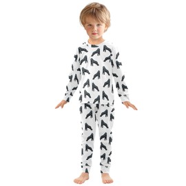 SLHKPNS Pajama Sets Long Sleeve Monkey Gorilla Animals Soft Comfy Sleepwear 2 Piece PJS 3T,
