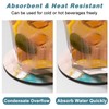 Nipichsha Coasters for Drinks, Set of 6 Absorbent Rubber Drink
