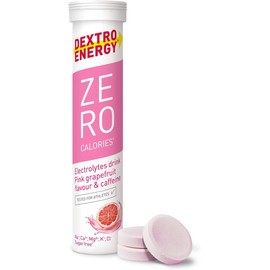 Dextro Energy Zero Calorías | Bebida Electrolítica de Recuperación con Cafeína y Sabor Pomelo Rosa, 3 x 20 Tabletas Efervescentes | Hidratación, Vegana, Sin Azúcar, Sin Carbohidratos