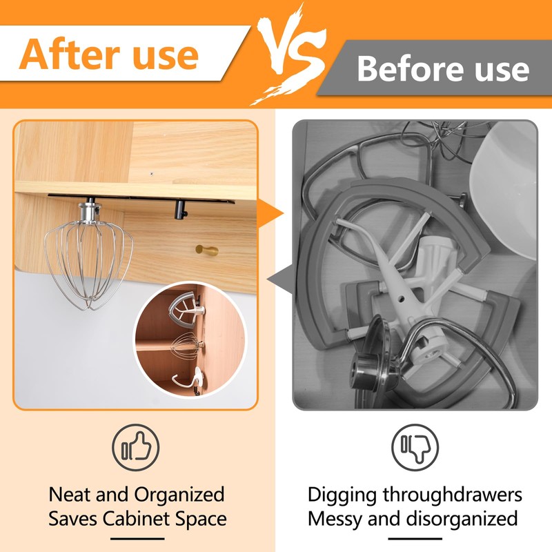 4 Pack Stand Mixer Accessories Holder Compatible with Kitchen Aid