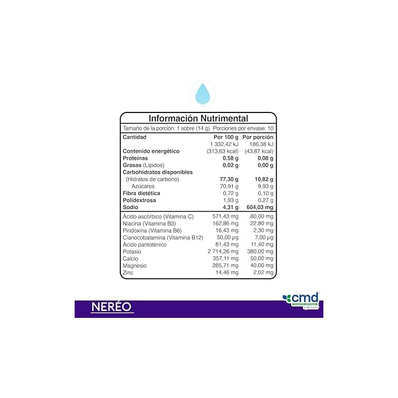 CMD - NERÉO - Electrolitos en Polvo con Vitamina C,